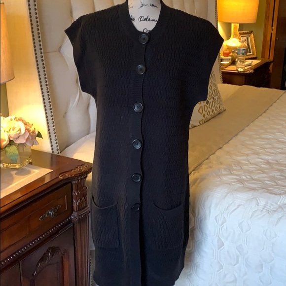 eight eight eight Sweaters - Cable Knit Cotton Long Cardigan Sweater Vest